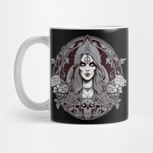 Dark Nun with her skull and Roses Mug